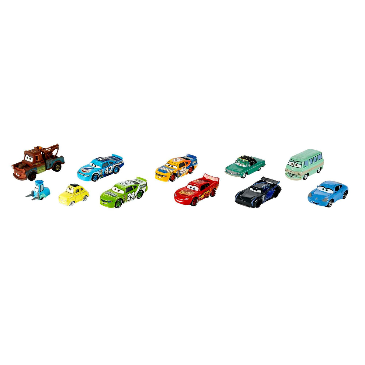 Mattel Disney Pixar Cars Die-Cast Mini Racers 10-Pack Vehicles, Miniature Racecar Toys For Racing, Small, Portable, Collectible Automobile Toys Based on Cars Movies, For Kids Age 3 and Up