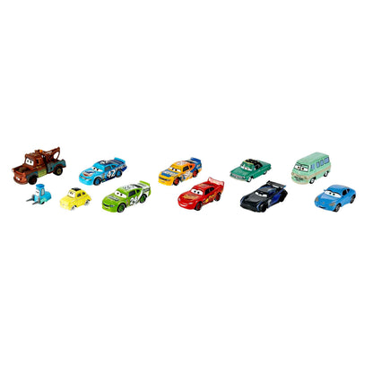 Mattel Disney Pixar Cars Die-Cast Mini Racers 10-Pack Vehicles, Miniature Racecar Toys For Racing, Small, Portable, Collectible Automobile Toys Based on Cars Movies, For Kids Age 3 and Up