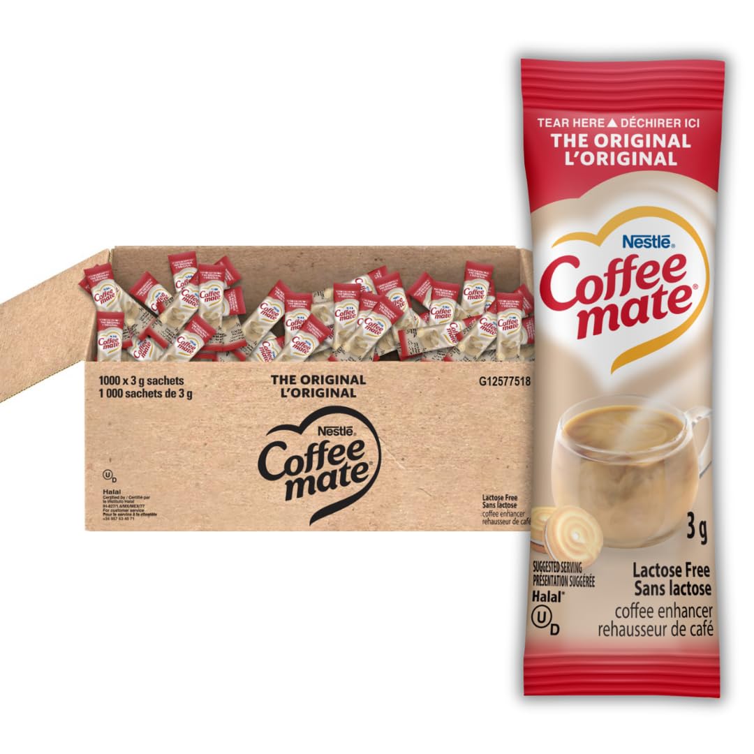COFFEE MATE Original Creamer Powder - 1000 Individual Packets (3g each) | Lactose-Free & Kosher