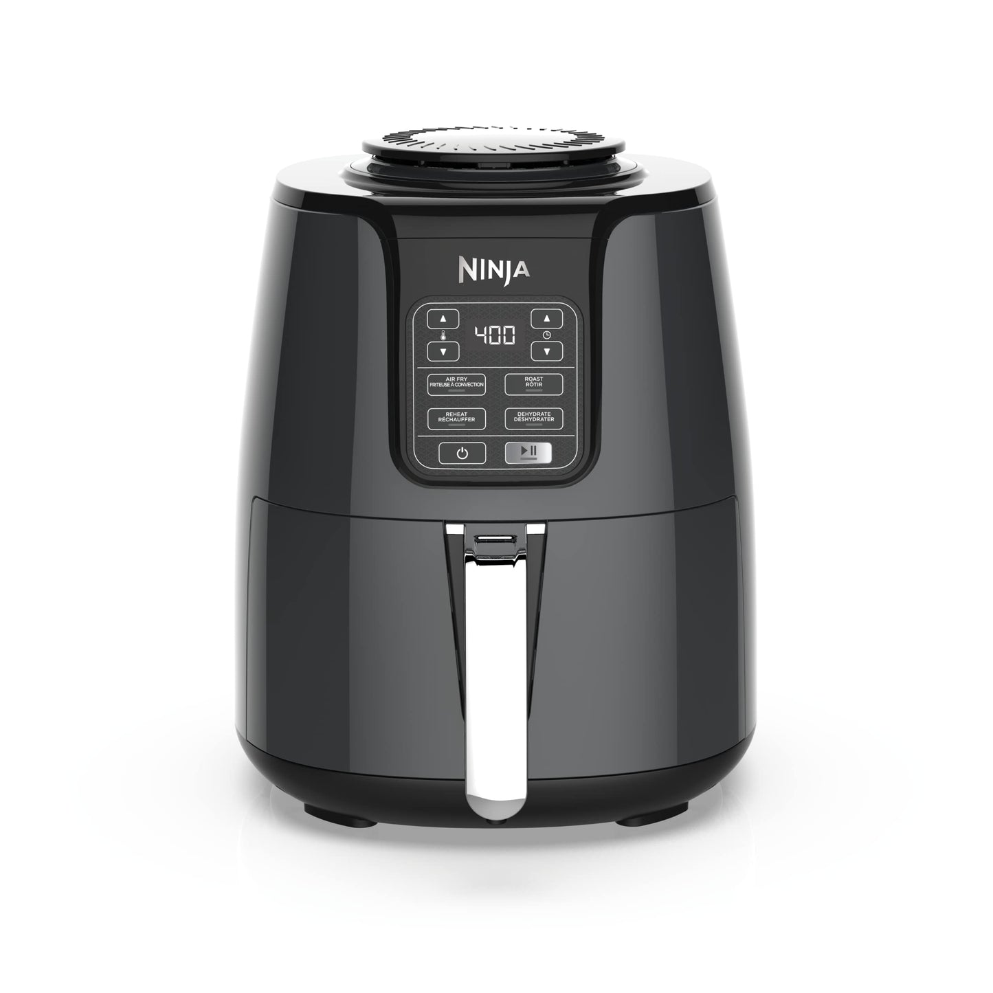 Ninja AF100C Air Fryer, 4-Qt Capacity, Non-Stick, Air Fry, Roast, Reheat, Dehydrate, Charcoal Grey (Canadian Version) - Perfect for Nutritional Cooking with Air Fryer Accessories - Available at All In One Marketplace Canada