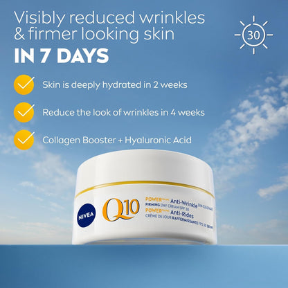NIVEA Q10 Power Anti-Wrinkle Firming Day Cream with SPF30 | Anti-Aging face cream 50mL - Available at All In One Marketplace Canada