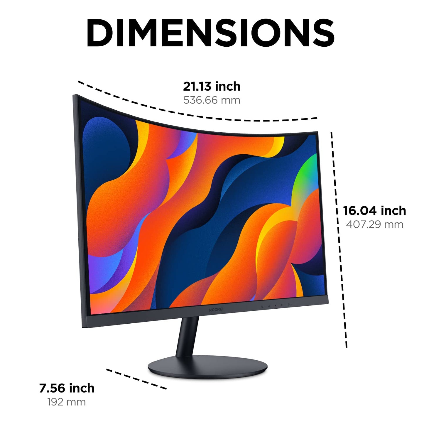 KOORUI 24 Inch FHD 1500R Curved Computer Monitor 🍁 All In One Marketplace Canada