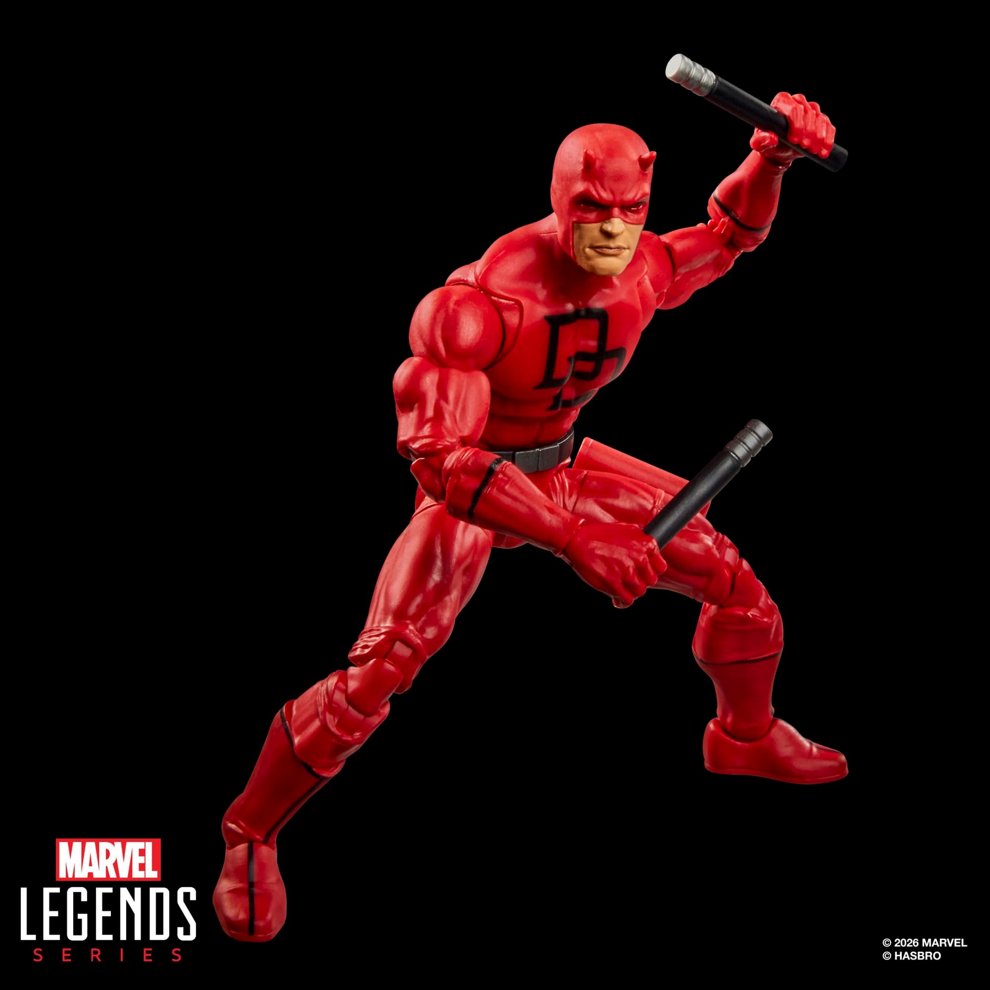 Marvel Legends Series Secret Wars Daredevil, Retro Marvel Comics Collectible 6 Inch Action Figure with Lenticular Shield Marvel