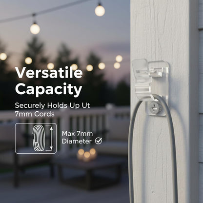 60Pack Clear Outdoor String Light Clips Screw-in Hooks,Garden Hooks,Weatherproof Cable Hangers and Clips for Hanging Fairy Lights for Christmas, Festival,Patio, and Fence Decorations 🍁 All In One Marketplace Canada