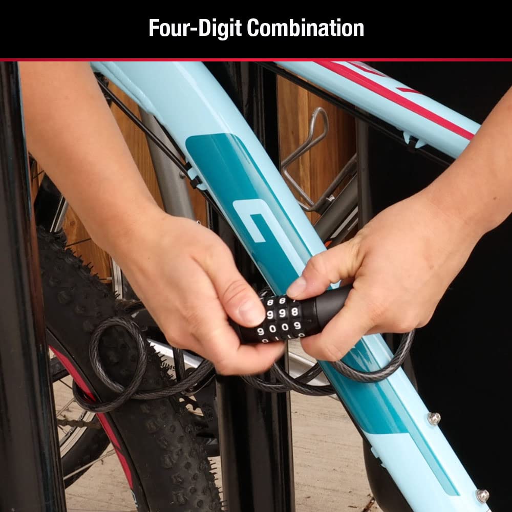 Master Lock 8114D Set Your Own Combination Bike Lock, 6 Feet Long, Black