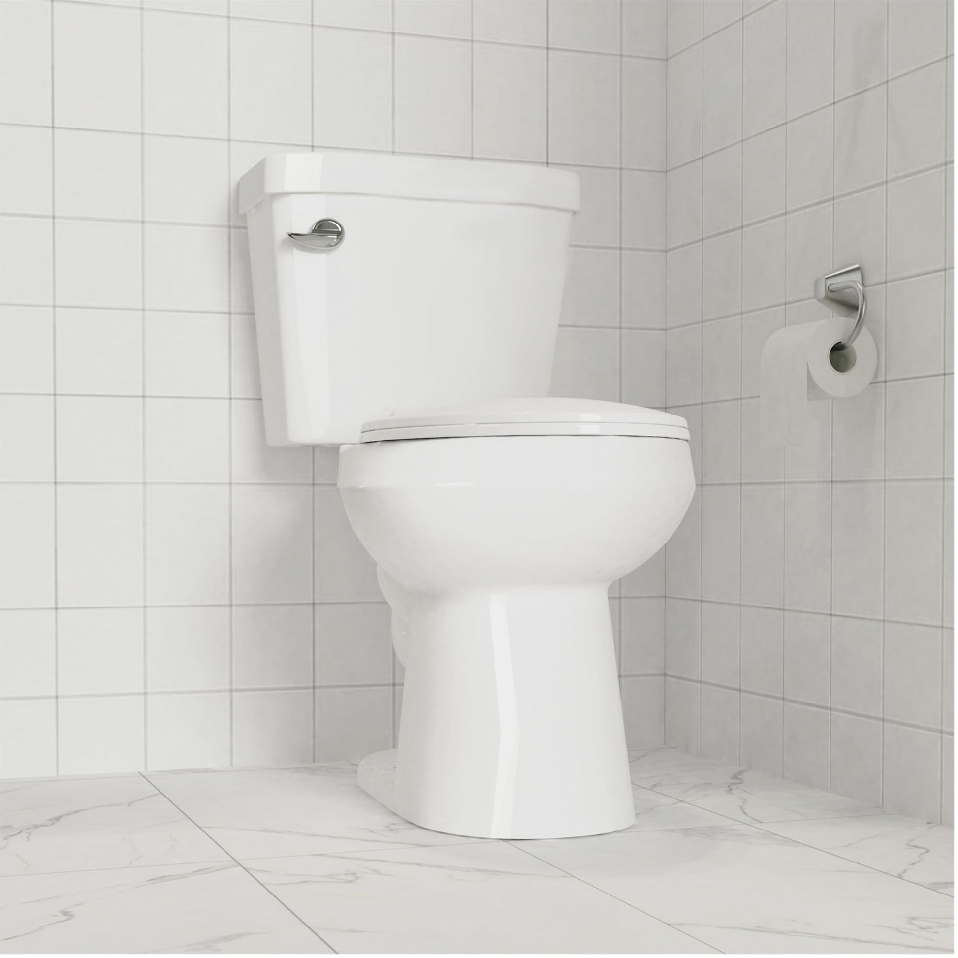 White Elongated Toilet Seat, Slow Close Toilet Cover Seat for Easy Clean and Stain-Resistant, Plastic Toilet Seat with Cover, Quick-Release Hinges and Quick-Attach Hardware ExploreHorizon