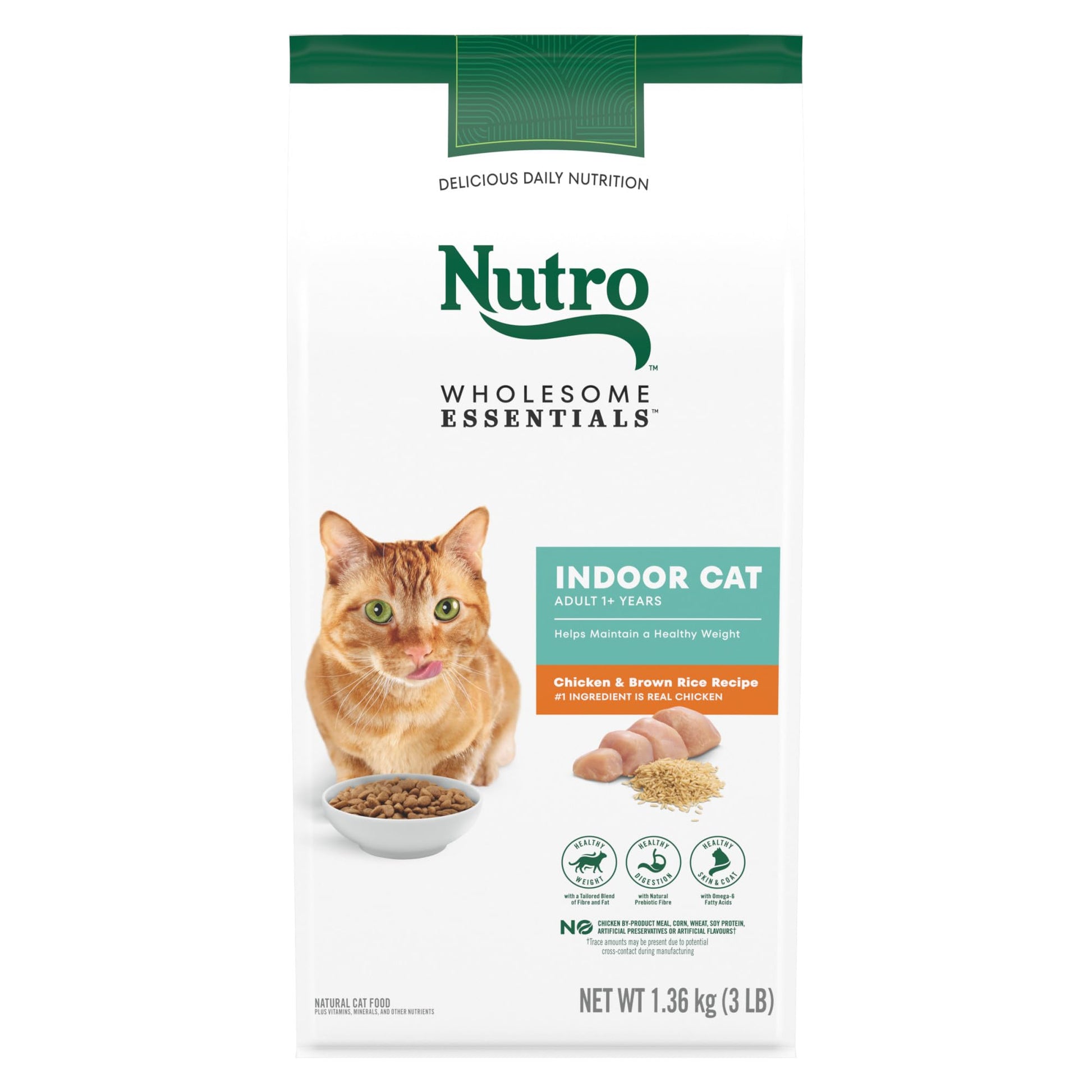 Nutro Wholesome Essentials Adult Dry Cat Food, Chicken Flavour, 1.36kg Nutro