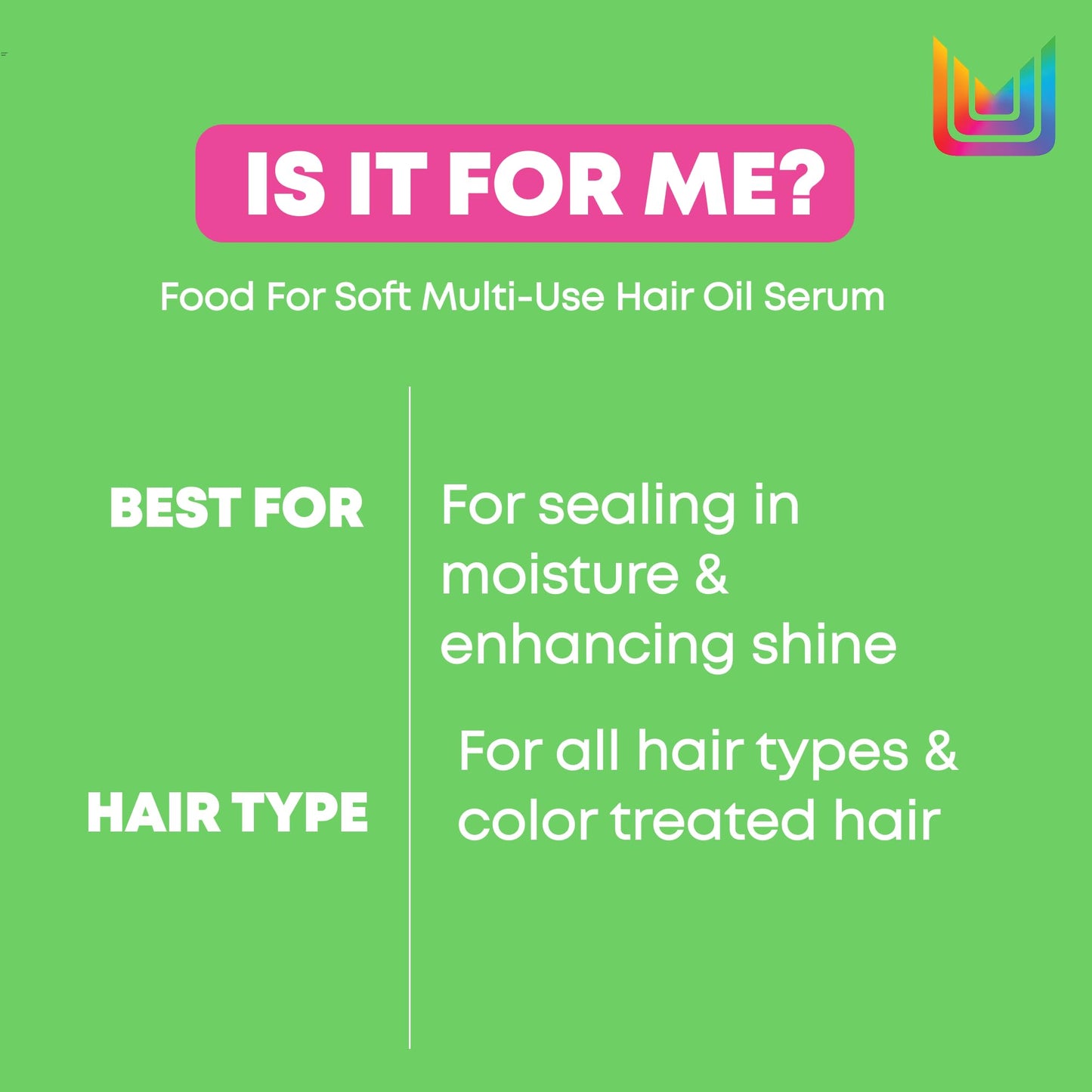 Matrix Multi-Use Hair Oil Serum for All Dry Hair, Hydrating Leave-In Treatment With Avocado Oil, Food for Soft, 50 ml - Available at All In One Marketplace Canada