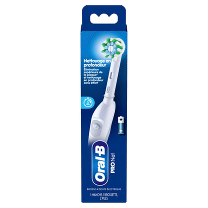 Oral B Pro Clean Battery Toothbrush, Deep Clean - White, 1 Toothbrush, 1 Brush Head, Built-in Timer and batteries included
