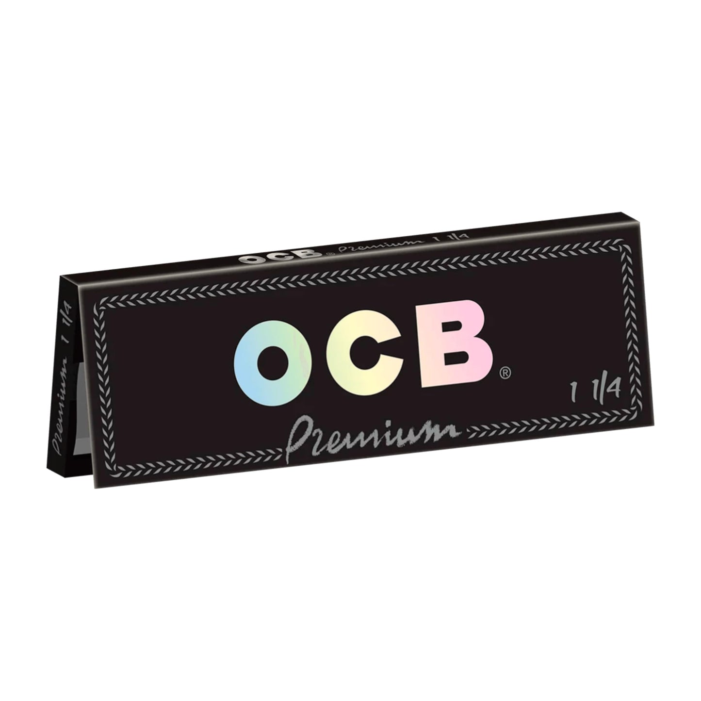 OCB Premium Black Rolling Papers 1 1/4 (44mm x 77mm) - 25 packs of 50 papers