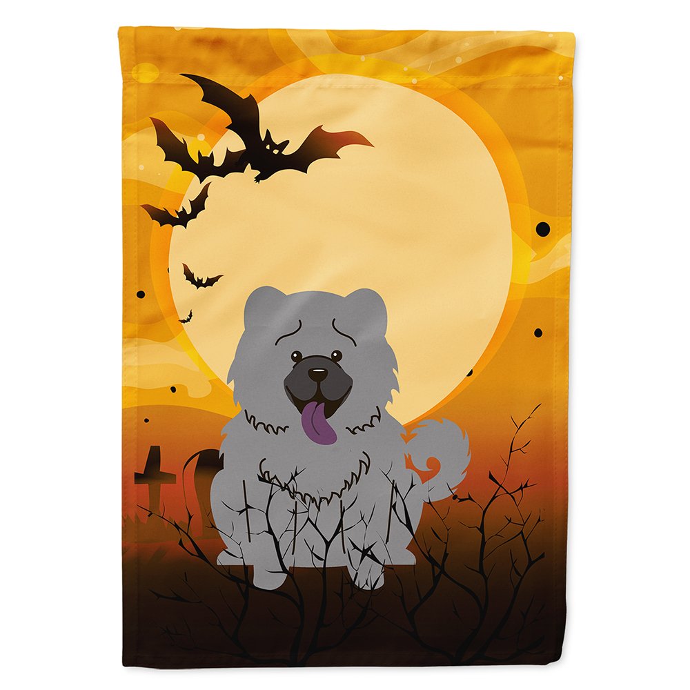 Drapeau de maison Caroline's Treasures BB4405CHF Halloween Chow Chow en toile bleue, grand format, multicolore