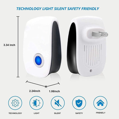 Pest Control Repeller, Plug-in Pest Control Repellent for Mouse, Insect, Cockroach, Mice, Spider, Bug, Ant, Mosquito, Rodent & Rats Indoor Use Repeller 6 Packs - Available at All In One Marketplace Canada