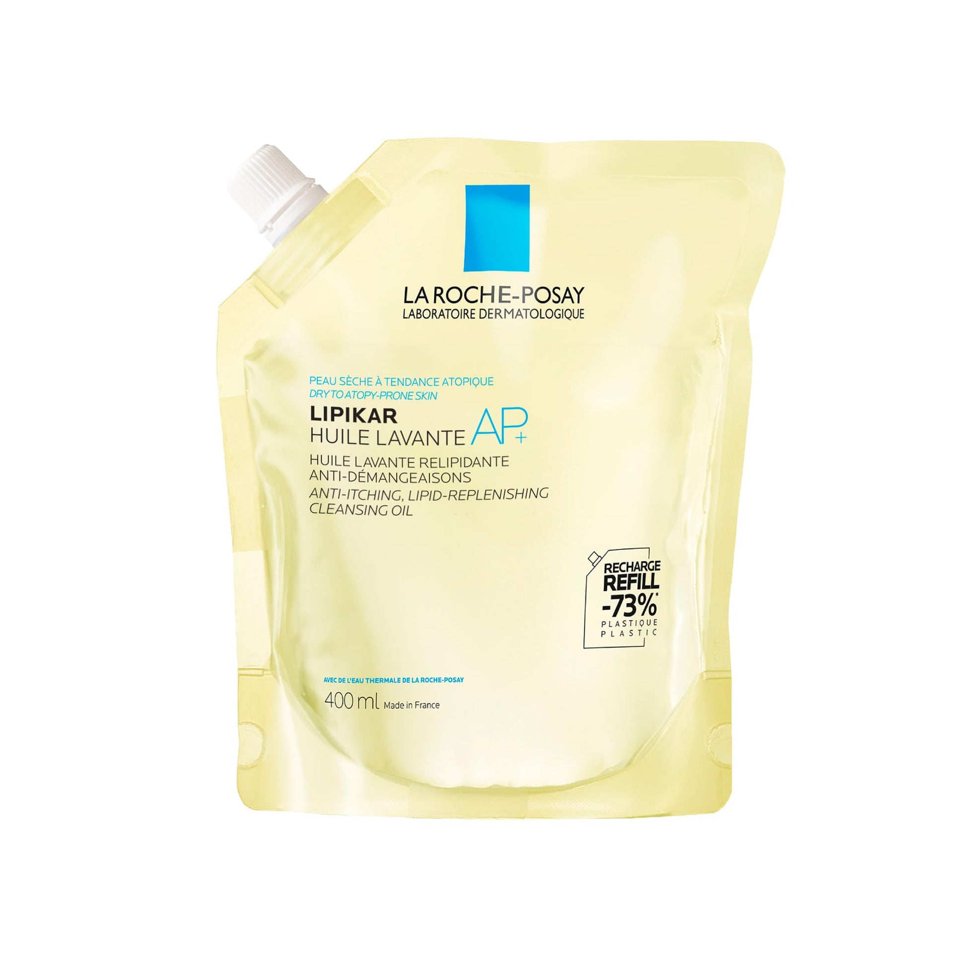 La Roche Posay Cleansing Body Oil Refill, Lipikar Oil AP+ Soap-Free Face & Body Shower Oil for Very Dry, Sensitive Skin with Shea Butter & Niacinamide, Alcohol Free, Hypoallergenic Fragrance, 400mL - Available at All In One Marketplace Canada
