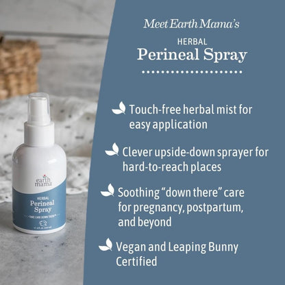 Earth Mama Herbal Perineal Spray for Pregnancy and Postpartum, 120ml - Available at All In One Marketplace Canada
