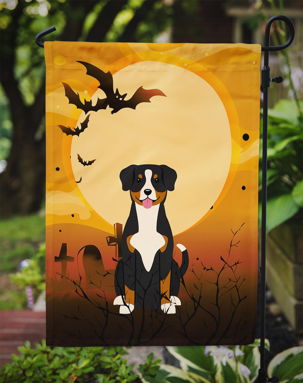 Caroline's Treasures BB4304GF Halloween Entlebucher Flag Garden Size, Small, Multicolor