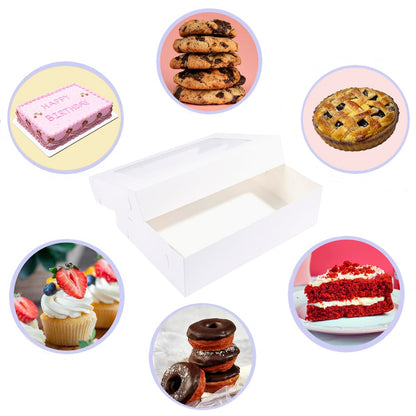 Huoshange 14x10x4 Inches 10 Pack Cake Boxes with Cake Boards 🍁 All In One Marketplace Canada