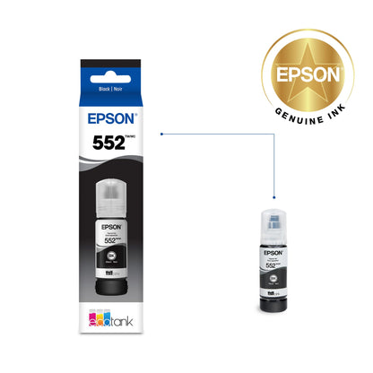 Epson 552 Genuine Pigment Black EcoTank Ink Refill Bottle T552020