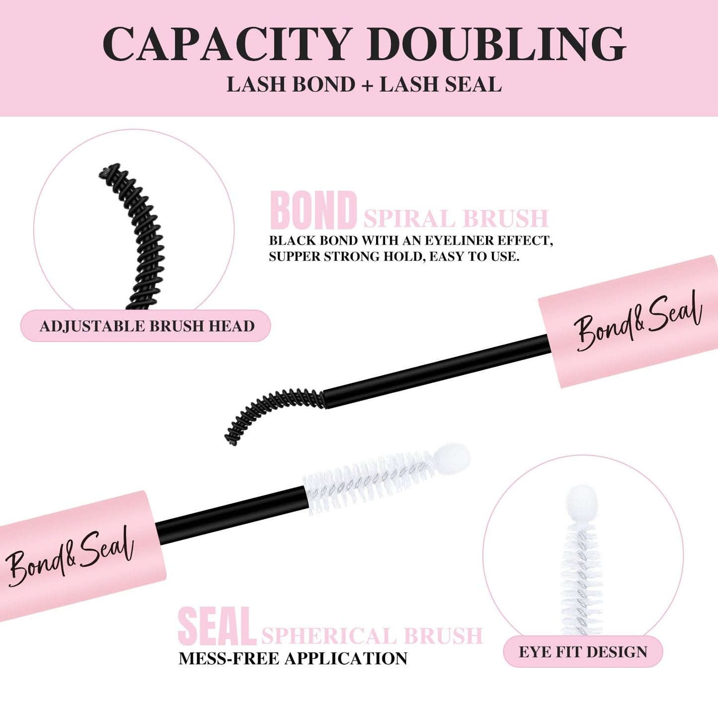Mayhug Lash Cluster Glue Waterproof Lash Bond and Seal Kit with Lash Glue Remover and Tweezers Long-Lasting For DIY Eyelash Extension At Home Use Beginners Friendly Kit 4-in-1 - Available at All In One Marketplace Canada