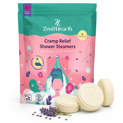 Zen & Hearth Shower Steamers, 4 Pack, Clary Sage, Lavender & Geranium 🍁 All In One Marketplace Canada
