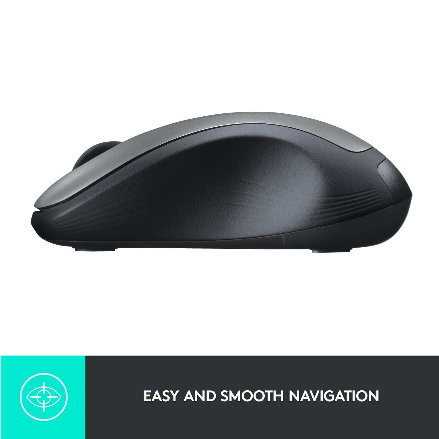 Logitech M310 Wireless Mouse, 2.4 GHz with USB Nano Receiver, 1000 DPI Optical Tracking, 18 Month Battery, Ambidextrous, Compatible with PC, Mac, Laptop, Chromebook - Silver