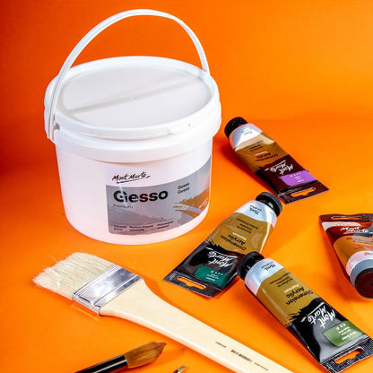 Mont Marte Premium Gesso Universal Primer 1.89L (64oz), Suitable for Acrylic Paint, Oil Paint, Colour Pencils, Pastels, Graphite and Charcoal