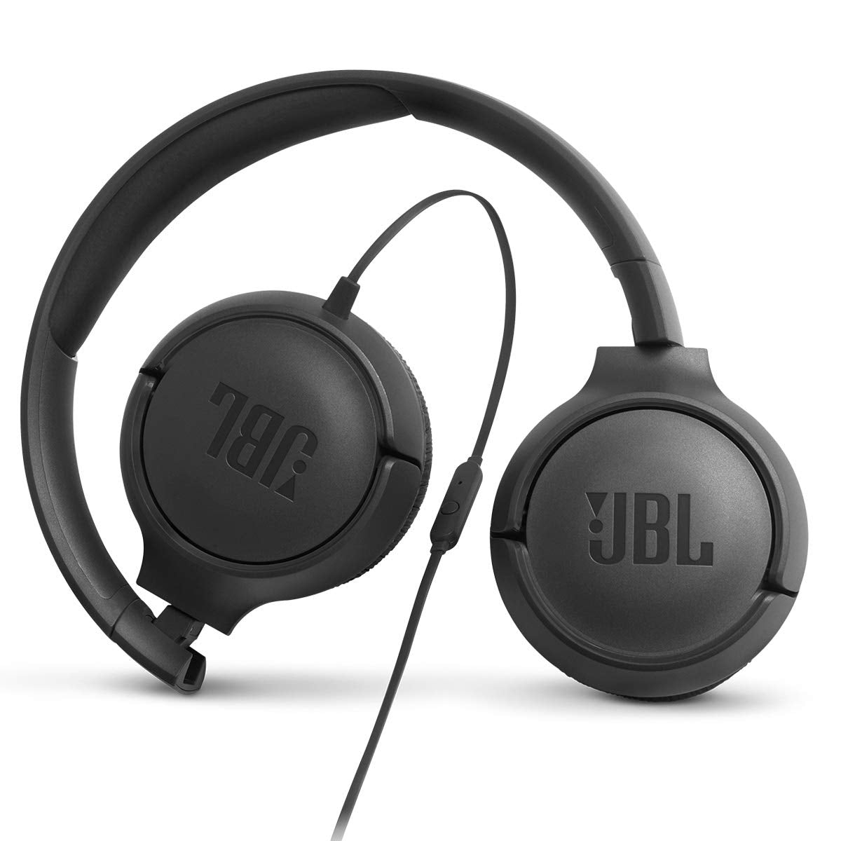 JBL Tune 500 Wired On-Ear Headphones with One-Button Remote/Mic - Black JBL