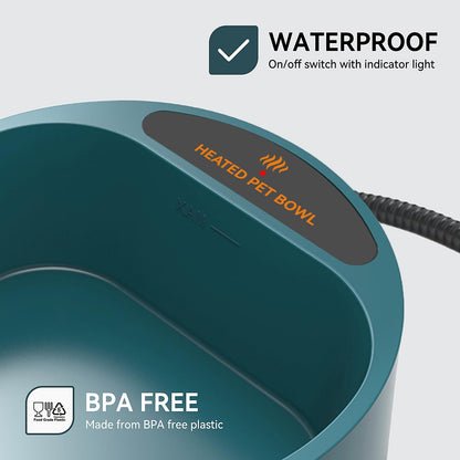 PETLESO Heated Dog Bowl, Heated Water Bowl for Outdoor Cats, Heating Chicken Waterer for Winter, Smart Thermal Bowl for Dogs Cats Chickens Birds, Provide Drinking Water for Pets, 0.58Gallons 🍁 All In One Marketplace Canada