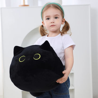 WeBingo Black Cat Plush Toy 16'', Giant Cat Stuffed Animal Plushies Pillow for Girl Boy Kid Adult, Large Big Soft Gift for Birthday Christmas Valentine's Day Home Decor 🍁 All In One Marketplace Canada