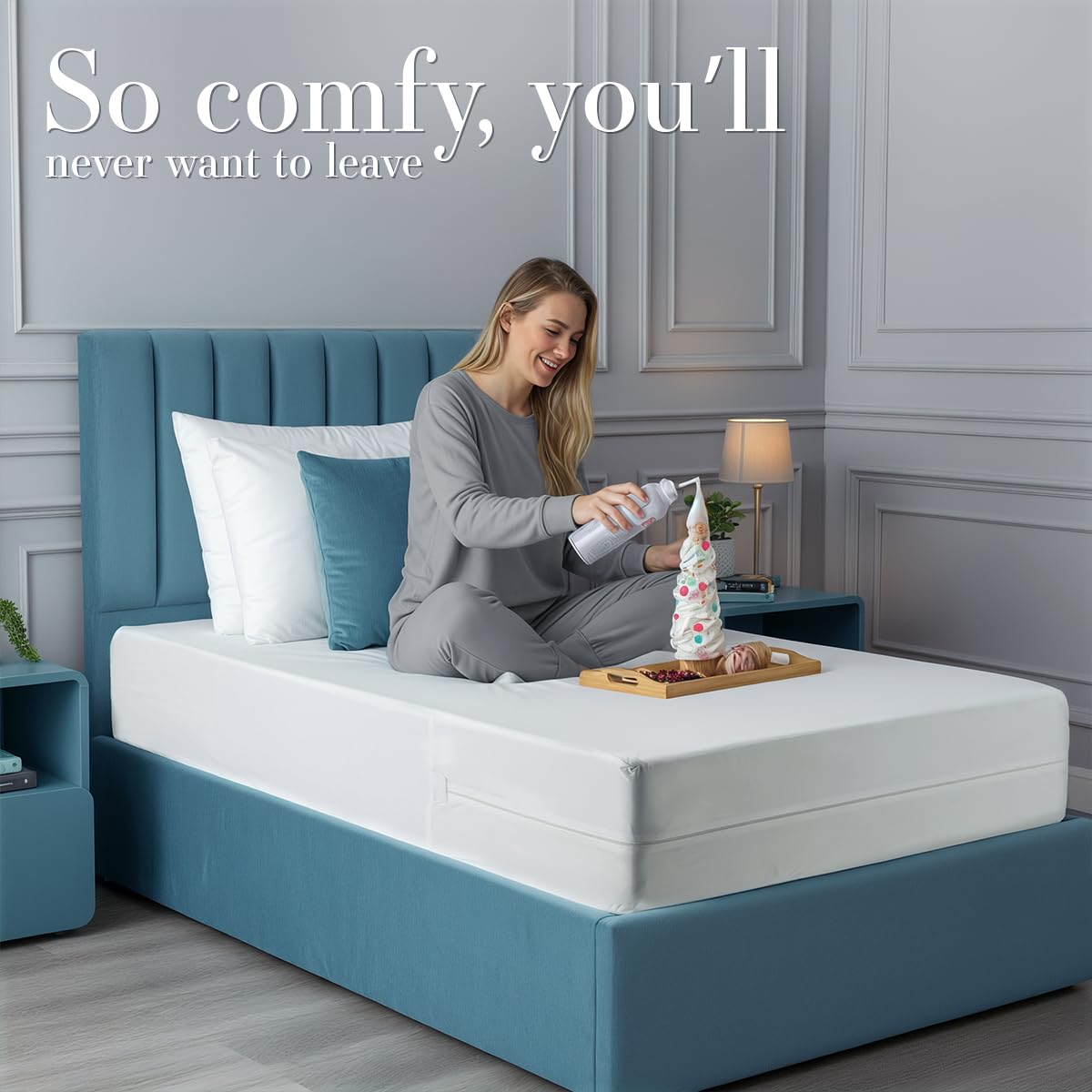 Utopia Bedding Zippered Mattress Encasement Twin - 100% Waterproof and Bed Bug Proof Mattress Protector - Absorbent, Six-Sided Mattress Cover