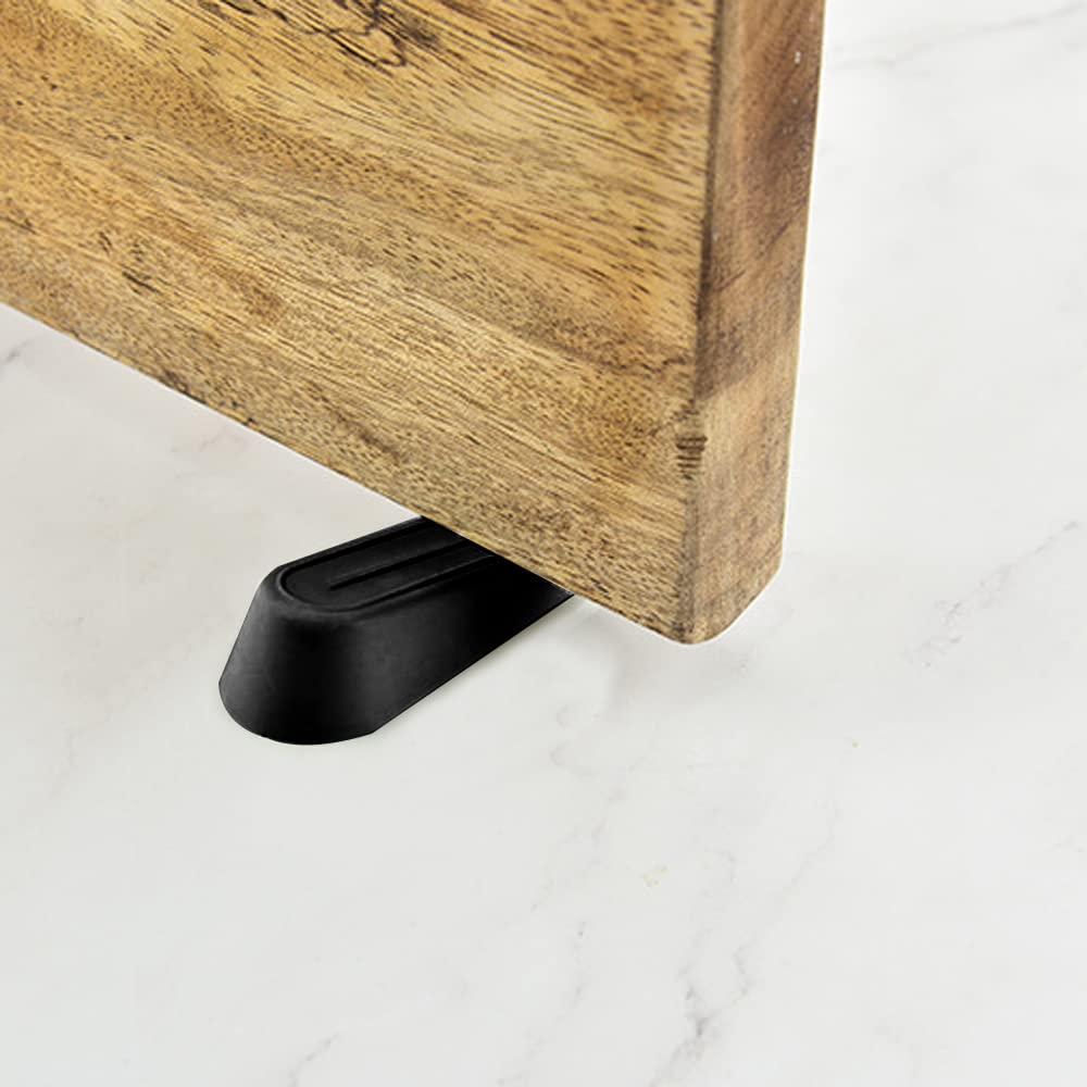 Heavy Duty Rubber Door Stoppers，Door Wedge for Residential and Commercial Use，Multi Floor Doorstop Ensures Tight Fit for Gaps，Residential and Commercial Use, Black - Available at All In One Marketplace Canada