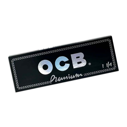 OCB Premium Black Rolling Papers 1 1/4 (44mm x 77mm) - 25 packs of 50 papers