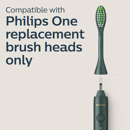 Philips One by Sonicare Rechargeable Toothbrush, 1 Brush Head, Green Philips Sonicare