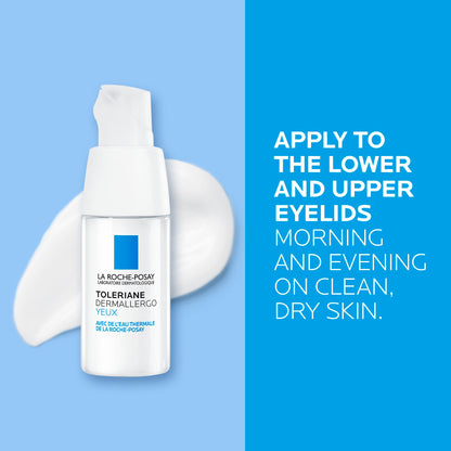 La Roche-Posay Eye Cream for Sensitive Skin, Toleriane Dermallergo Eye Cream, Intense Soothing Care with Shea Butter and Glycerin, Allergy Tested & Fragrance Free, 20ml La Roche-Posay