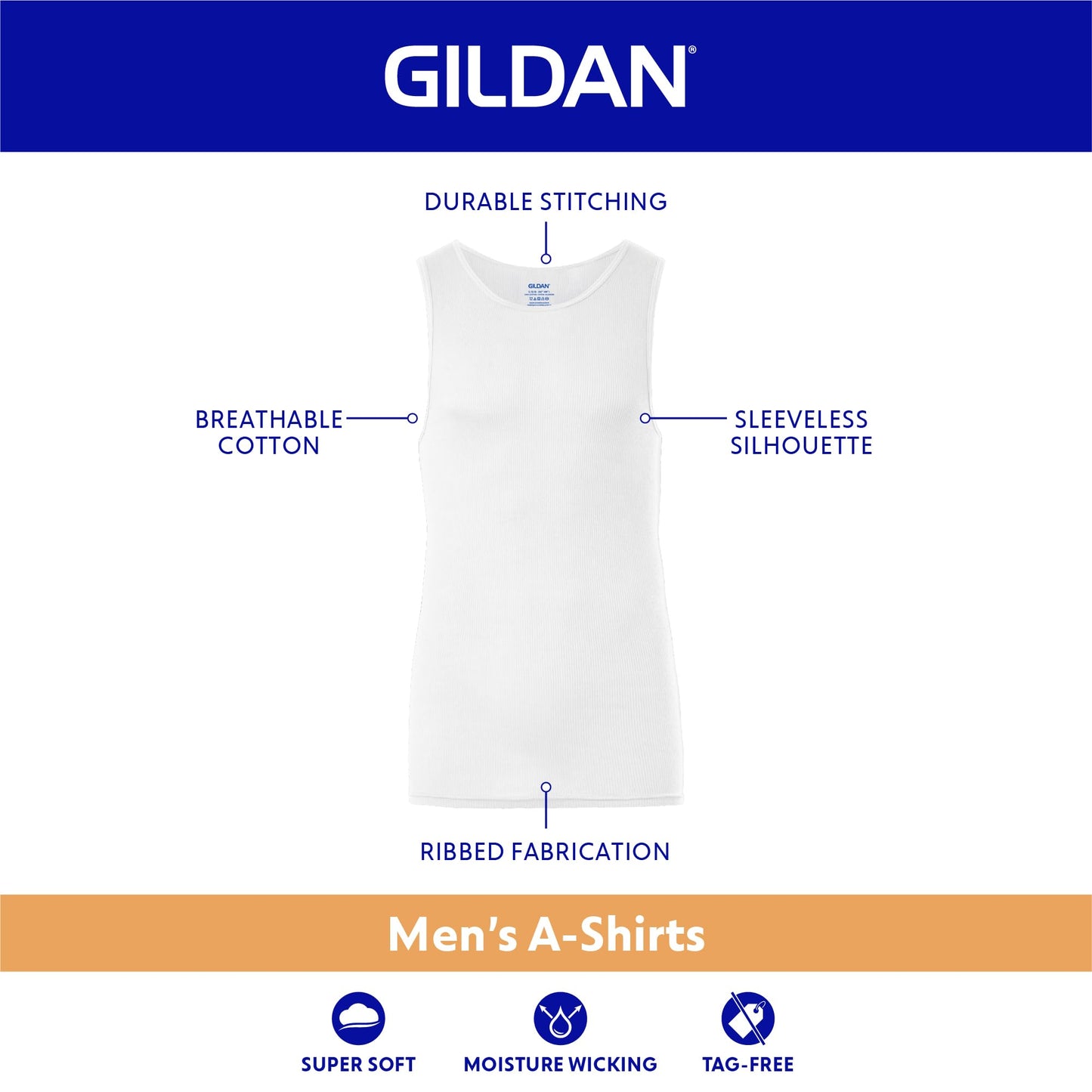 Gildan Men's A-Shirts Tanks Multipack, Black (6 Pack), Large 🍁 All In One Marketplace Canada
