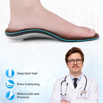 VALSOLE winter thermal wool insoles,Heavy Duty Support Pain Relief Orthotics Plantar Fasciitis High Arch Support Insoles,for Men Women Work Boot Shoe Insole warm insoles (MEN 10-10 1/2 | WOMEN 12-12 1/2--(286mm), Brown) 🍁 All In One Marketplace Canada