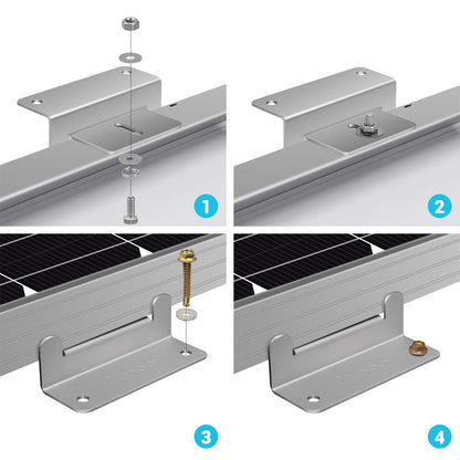 Renogy 4 Sets of Solar Panel Mounting Z Bracket Renogy