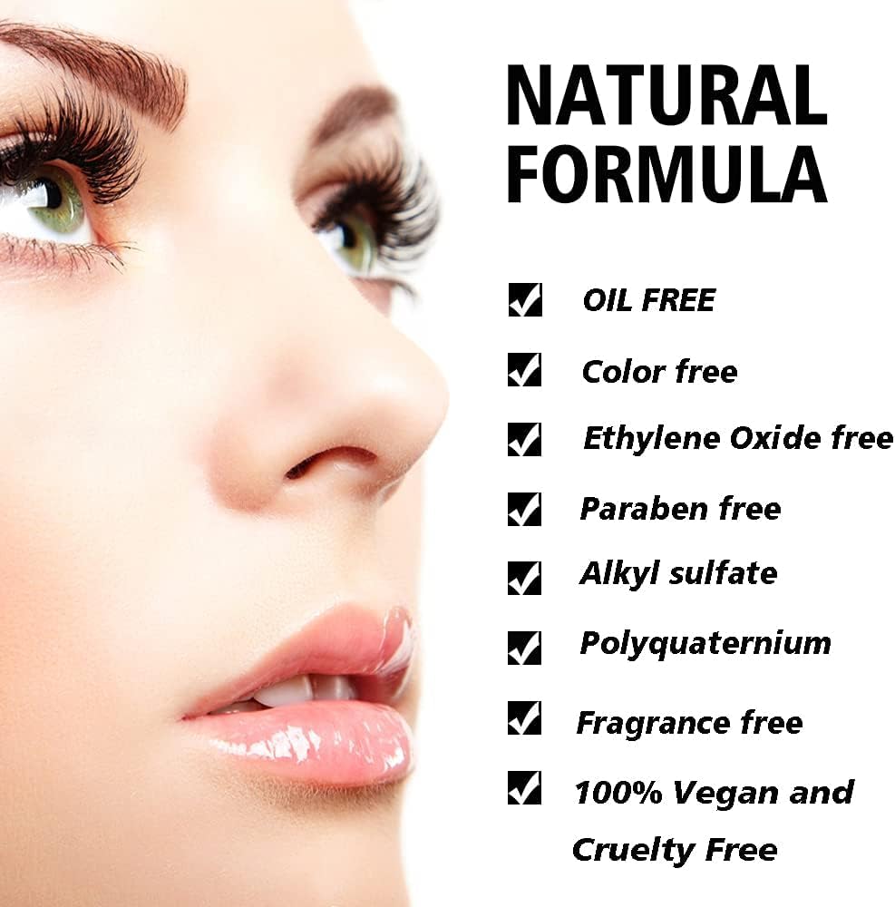 Eyelash Extension Shampoo 60 ml + Brush - Eyelid Foaming Cleanser - Sensitive Paraben & Sulfate Free - Eyelash Wash and Lash Bath for Extensions - Salon Use and Home Care - Available at All In One Marketplace Canada