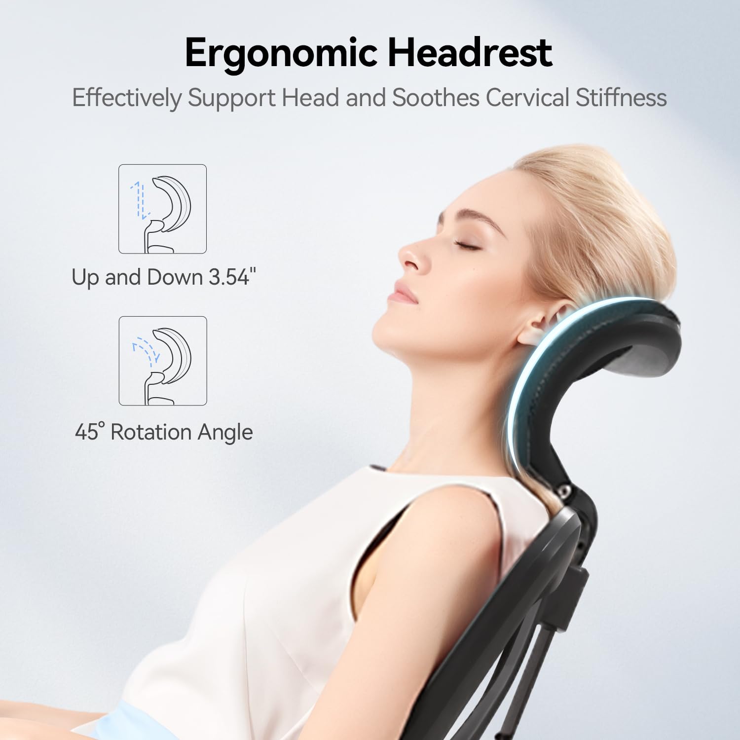 SIHOO Ergonomic Office Chair Computer Chair Desk Chair, Adjustable Headrests Chair Backrest and Armrest's Mesh Chair (Black) - Available at All In One Marketplace Canada