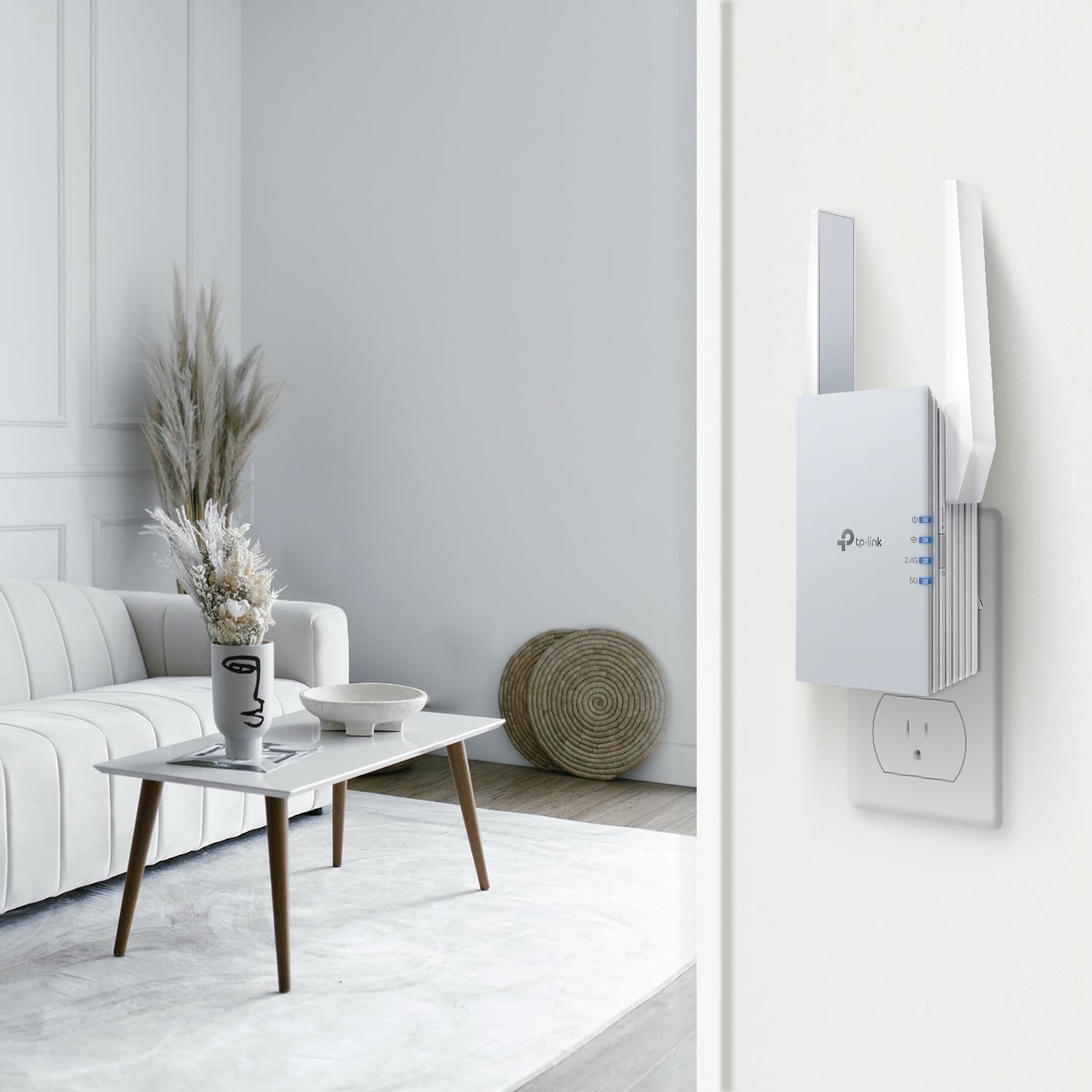 TP-Link AX1500 WiFi 6 Range Extender w/Ethernet Port (RE515X) - 1.5G Dual-Band Wireless Repeater Amplifier, Up to 1800 Sq. Ft., 64 Devices, Internet Signal Booster, APP Setup, EasyMesh Compatible TP-Link