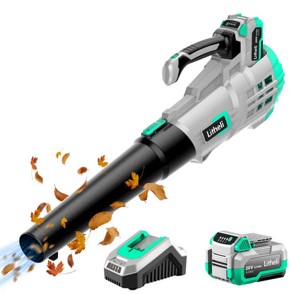 Litheli 20V Cordless Leaf Blower Battery Powered for Cleaning Leaves, Dust, Yard, Deck, with 4.0 Ah Battery & Charger Included