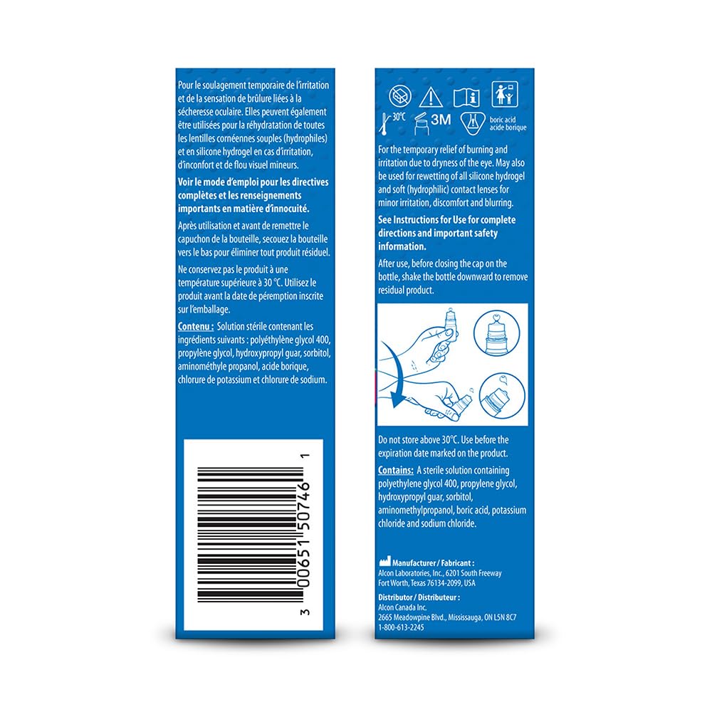 Systane Ultra Preservative Free Lubricant Eye Drops for Dry Eyes, Fast Acting Dry Eye Relief - 2 x 10ml