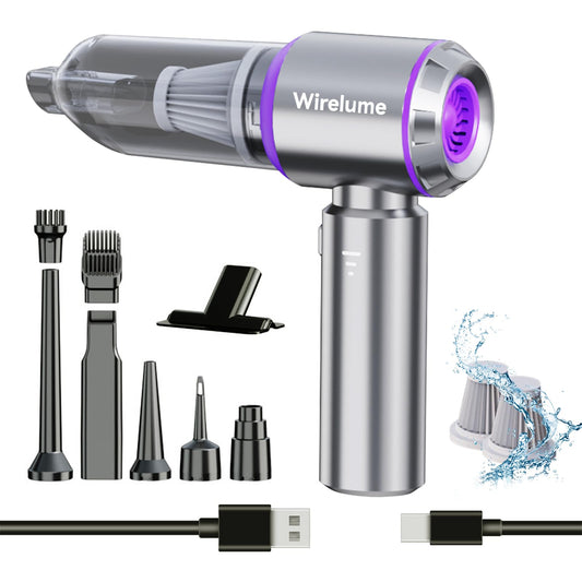Handheld Car Vacuum Cleaner Cordless Powerful 22000Pa Strong Cyclonic Suction Blowing Brushless Motor Mini Portable Rechargeable Lightweight Hand Held for Pet Hair Vehicle Home Office Purple