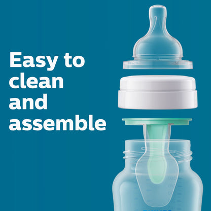 Philips Avent Anti-Colic Bottle with AirFree Vent, 4oz, with Flow 1 Nipples, 0m+, 4pk, Clear, SCY701/04 🍁 All In One Marketplace Canada