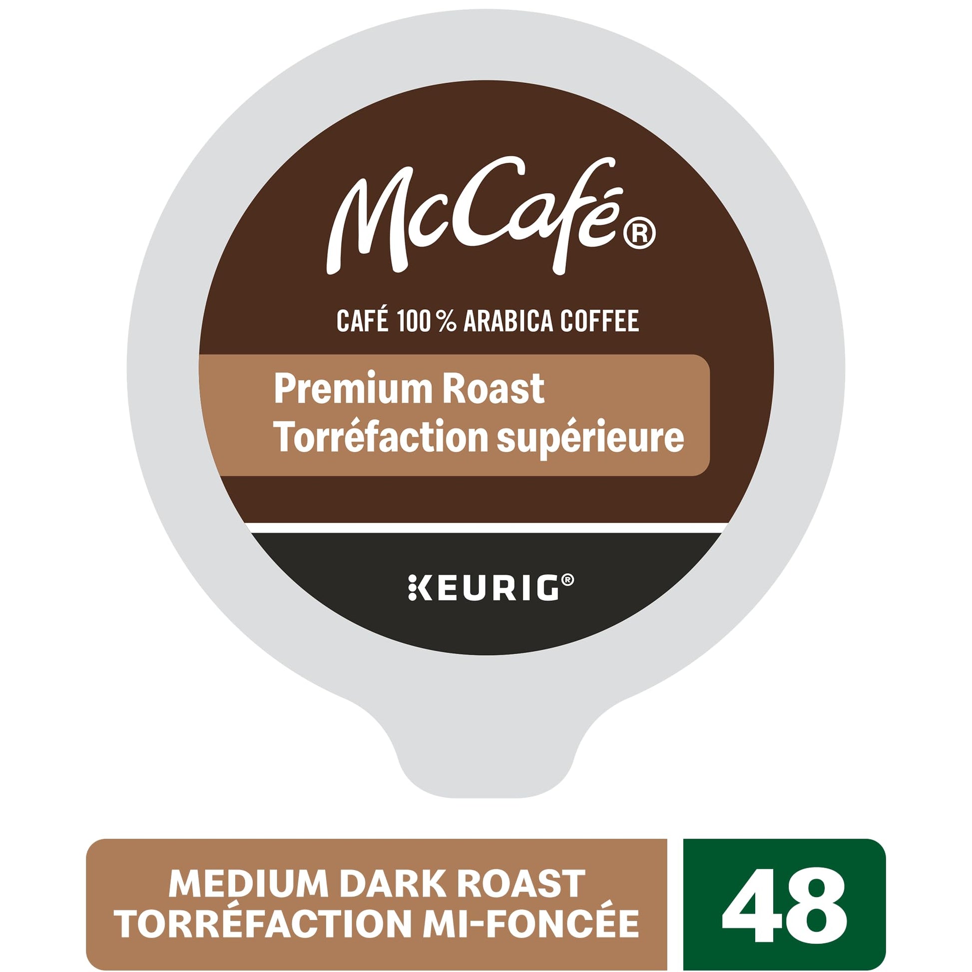 McCafe Premium Medium Dark Roast K-Cup Coffee Pods - 48 Pack for Keurig Brewers