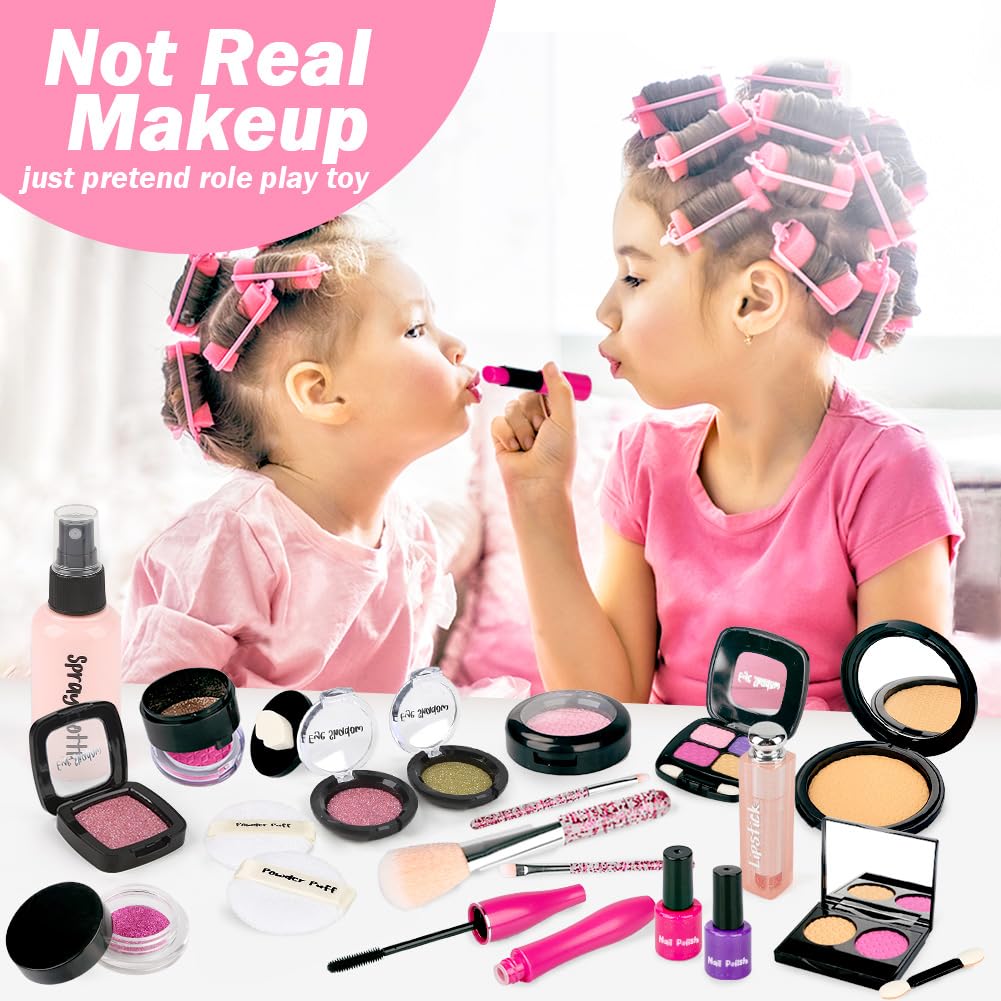 Sanlebi Pretend Makeup Kit for Toddlers Girl 3 4 5 6 7+ - Kids Pretend Play 🍁 All In One Marketplace Canada