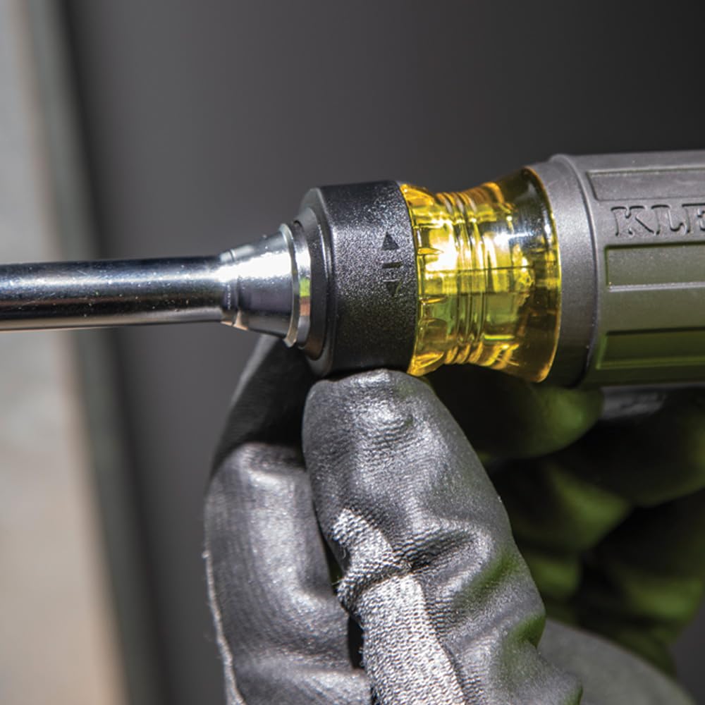 Klein Tools 32305 Multi-bit Ratcheting Screwdriver, 15-in-1 Tool with Phillips, Slotted, Square, Torx and Combo Bits and 1/4-Inch Nut Driver KLEIN TOOLS