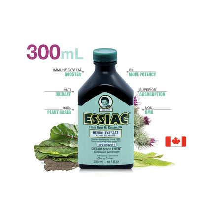 ESSIAC® All-Natural Herbal Liquid Extract – 300ml Bottle | Powerful Antioxidant Blend to Help Promote Overall Health & Well-being | Original Formula from 1922