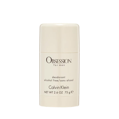 Calvin Klein Obsession Eau de Toilette Deodorant Stick for Men 75g - Ambery Fragrance, Top notes: Bergamot, mandarin Calvin Klein