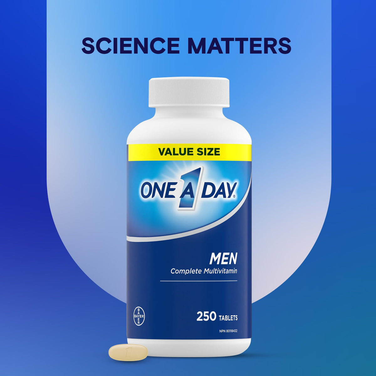 One A Day Multivitamin for Men - Daily Vitamins For Men-Men's Multivitamin With Vitamin A, Vitamin C, Vitamin D and Zinc for Immune Support, Vitamin E, B12, Magnesium, Lycopene Calcium, 250 tablets