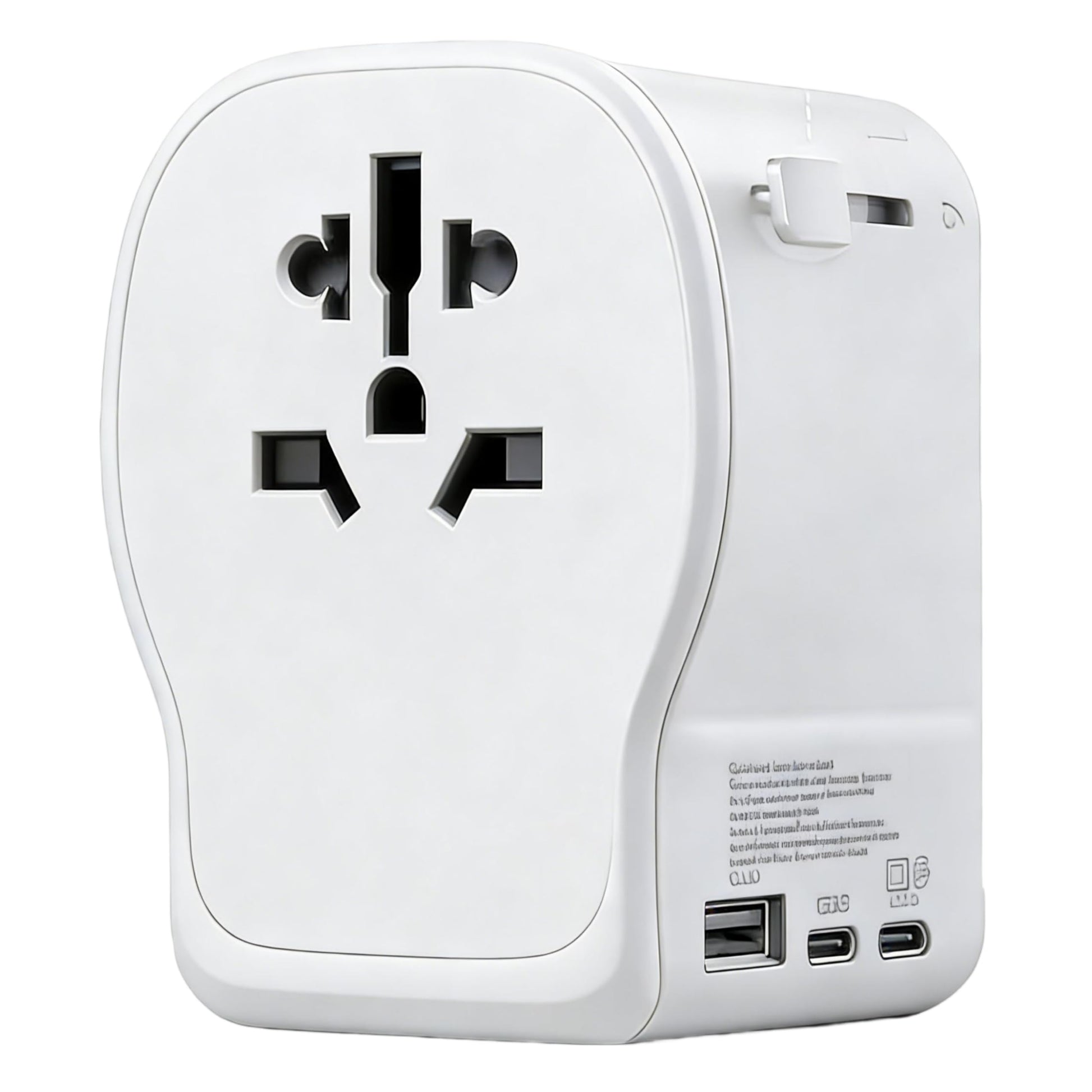QENEQ International Travel Adapter 220V-110V Voltage Converter EU/UK/US Travel Plug All in One with USB A USB C Power Outlet for Europe USA UK AUS Asia